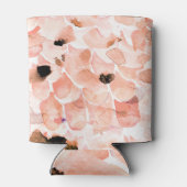 Rose, Peony, und Blätter, Aquarellmuster. Dosenkühler (Rückseite)