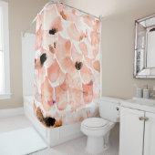 Rose, Peony, und Blätter, Aquarellmuster. Duschvorhang (Beispiel)