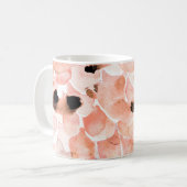 Rose, Peony, und Blätter, Aquarellmuster. Kaffeetasse (Vorderseite Links)