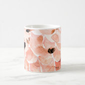 Rose, Peony, und Blätter, Aquarellmuster. Kaffeetasse (Mittel)