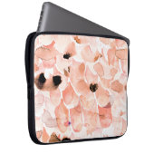 Rose, Peony, und Blätter, Aquarellmuster. Laptopschutzhülle (Vorne Rechts)