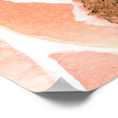 Rose, Peony, und Blätter, Aquarellmuster. Poster (Ecke)