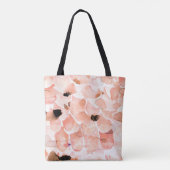 Rose, Peony, und Blätter, Aquarellmuster. Tasche (Rückseite)