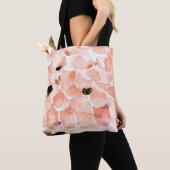 Rose, Peony, und Blätter, Aquarellmuster. Tasche (Von Nahem)