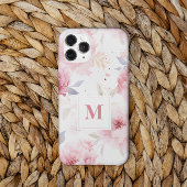 Rose Peonys Custom Monogram Case-Mate iPhone Hülle