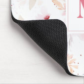 Rose Peonys Custom Monogram Mousepad (Ecke)