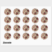 Rose Peonys und Anemones Stickers (Blatt)