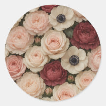 Rose Peonys und Anemones Stickers