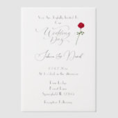 Rose Pergament Einladungen (Vorderseite)