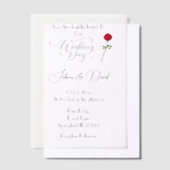 Rose Pergament Einladungen (Versetzt)