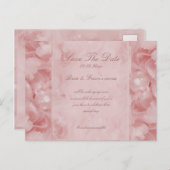 Rose Perle Save the Date rosa Einladungen (Vorne/Hinten)