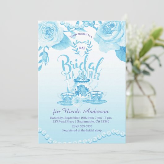 Rose & Perlen Elegante Teatro Sociale Bellinzona Einladung (Stehend Vorderseite)