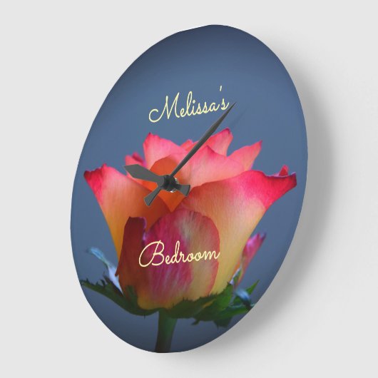 Rose personalisierbare Wall-Uhr Große Wanduhr (Winkel)