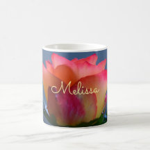Rose Personalisierbarer Name Kaffeemaschine Tasse