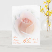 Rose Personalisiert 65. Hochzeitstag Karte (Gelbe Blume)