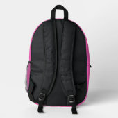Rose Personalisiert Bedruckter Rucksack (Rückseite)