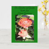 Rose Personalisiert Großeltern Hochzeitstag Karte (Gelbe Blume)