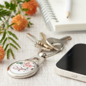 Rose personalisiert Key Chain Geometric Garden Ane Schlüsselanhänger (Seite)