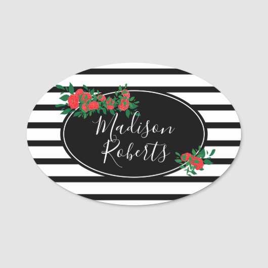 Rose Personalisiert Namensschild (Vorderseite)