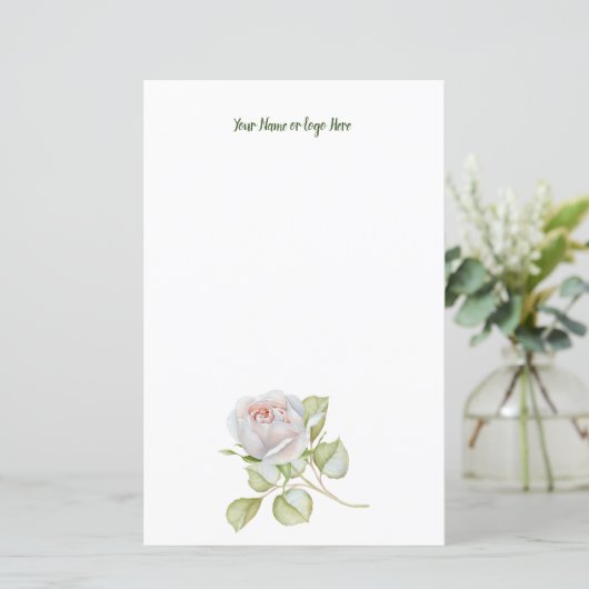 Rose Personalisiert Stationery (Stehend Vorderseite)