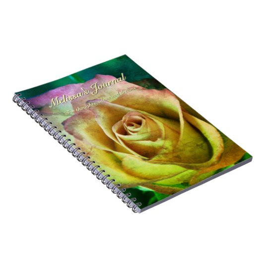 Rose Personalizable Journal oder Notebook Notizblock (Rechte Seite)