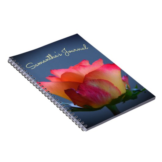 Rose Personalizable Journal oder Notebook Notizblock (Rechte Seite)