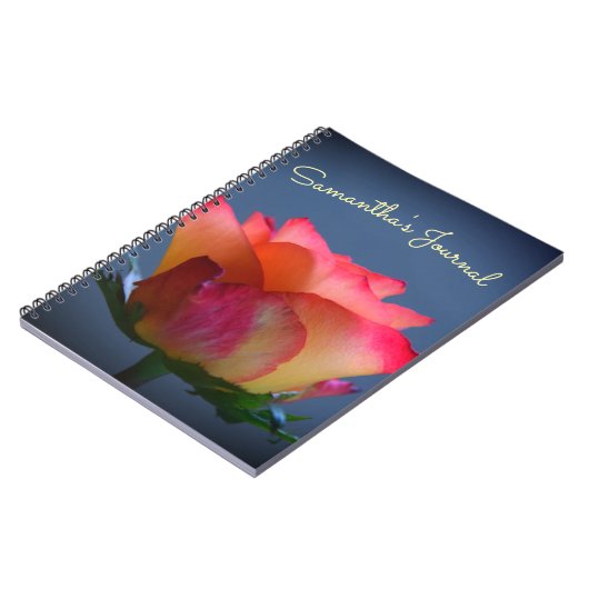 Rose Personalizable Journal oder Notebook Notizblock (Linke Seite)