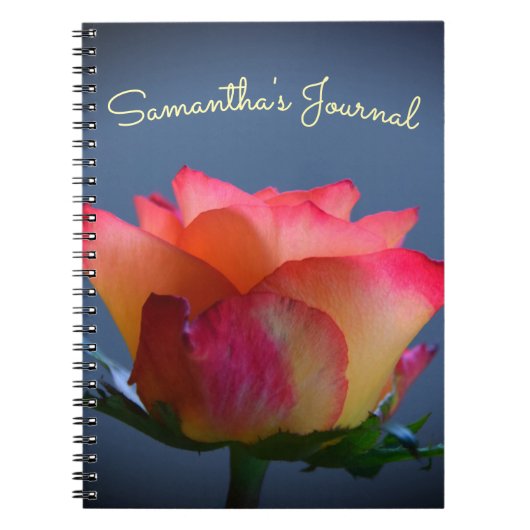 Rose Personalizable Journal oder Notebook Notizblock (Vorderseite)
