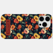 Rose Personalizable Name iPhone Case für Mädchen (Rückseite (Horizontal))