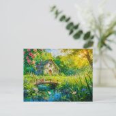 Rose Petal Cottage by the Wildbrook Postkarte (Stehend Vorderseite)
