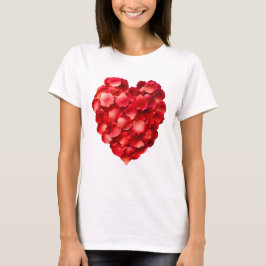 Rose Petal Heart Frauen T - Shirt