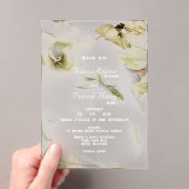 Rose Petal Mattiert Akryllische Hochzeit Einladung (Insitu (Handheld))