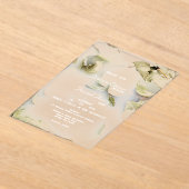 Rose Petal Mattiert Akryllische Hochzeit Einladung (Ablage )