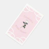 Rose Petal Pink Brautparty Napkins Serviette (Ecke)