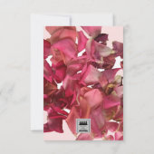 Rose Petal Pink Romantic Wedding RSVP Card (Rückseite)