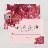 Rose Petal Pink Romantic Wedding RSVP Card Karte (Vorne/Hinten)