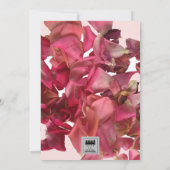 Rose Petal Pink Romantische Hochzeit Einladung (Rückseite)