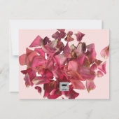 Rose Petal Pink Romantische Hochzeit Save The Date (Rückseite)