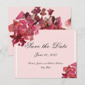 Rose Petal Pink Romantische Hochzeit Save The Date (Vorne/Hinten)
