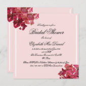 Rose Petal Pink Romantisches Brautparty Einladung (Vorne/Hinten)