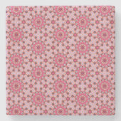 Rose Petal Tile Pattern Steinuntersetzer (Vorderseite)