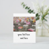 Rose Petal Wedding Postcard - Save the Date Karte (Stehend Vorderseite)
