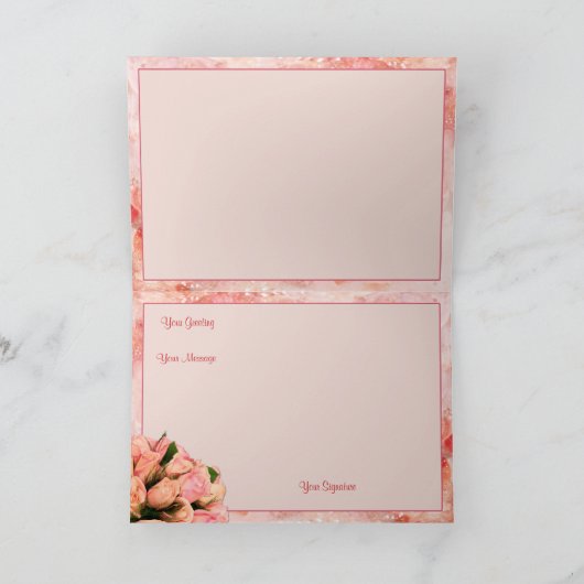 Rose Petalherz - Vorlage (Innenseite)