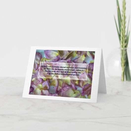 Rose Petalinspiration Karte (Vorderseite)
