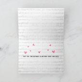 Rose Petals on Piano 20. Jubiläumskarte Karte (Innenseite)