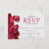 Rose Petals Response Card RSVP Karte (Vorne/Hinten)