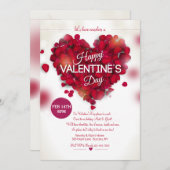 Rose Petals Valentine Einladung (Vorne/Hinten)