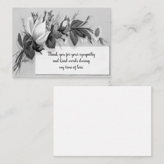 Rose Petals Vielen Dank Mitteilungskarte (Vorne/Hinten)