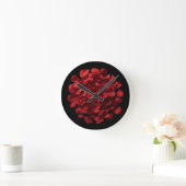 Rose Petals Wall Clock Runde Wanduhr (Zuhause)