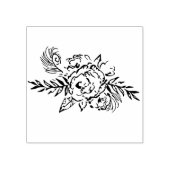 Rose & Pfauenmaple Holzkunst Briefmarke Gummistempel (Prägung)